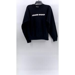 JONES RAOD Women's Black Logo Crewneck Classic Long Sleeve Sweatshirt SZ S